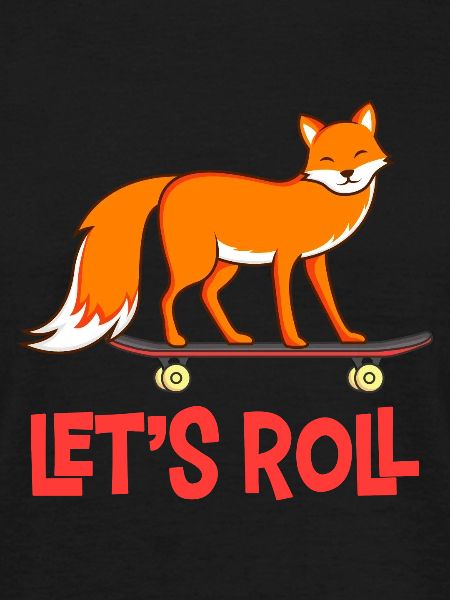 Fox on skateboard