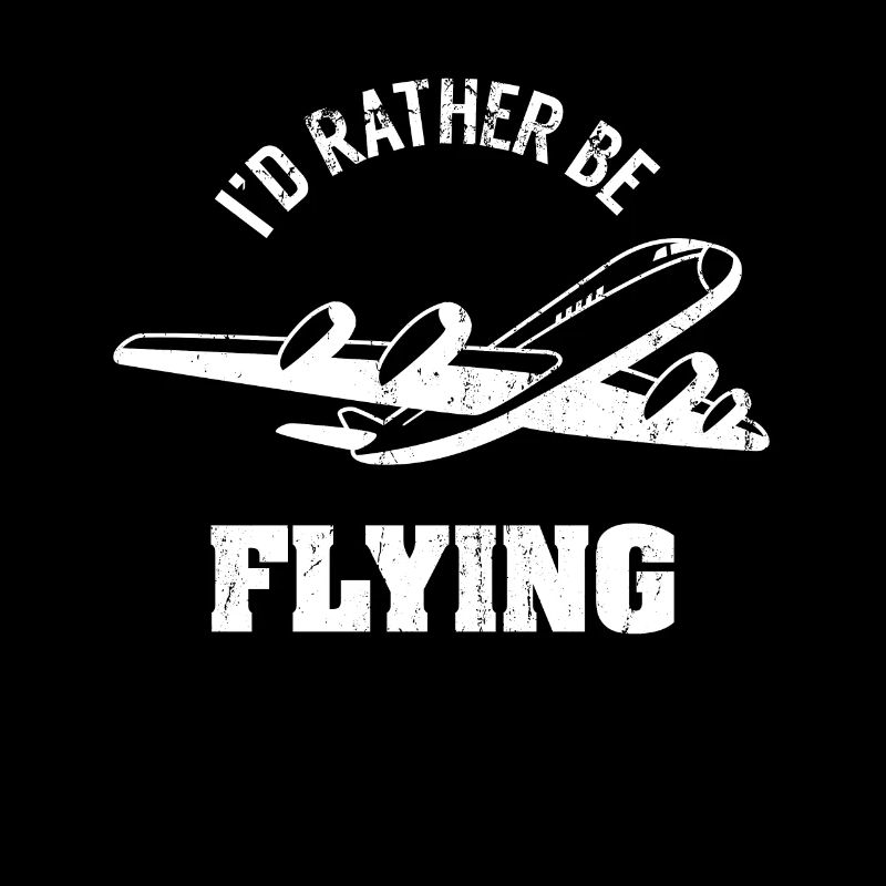 I'd Rather Be Flying Tshirt, Pilot Airplane Shirt