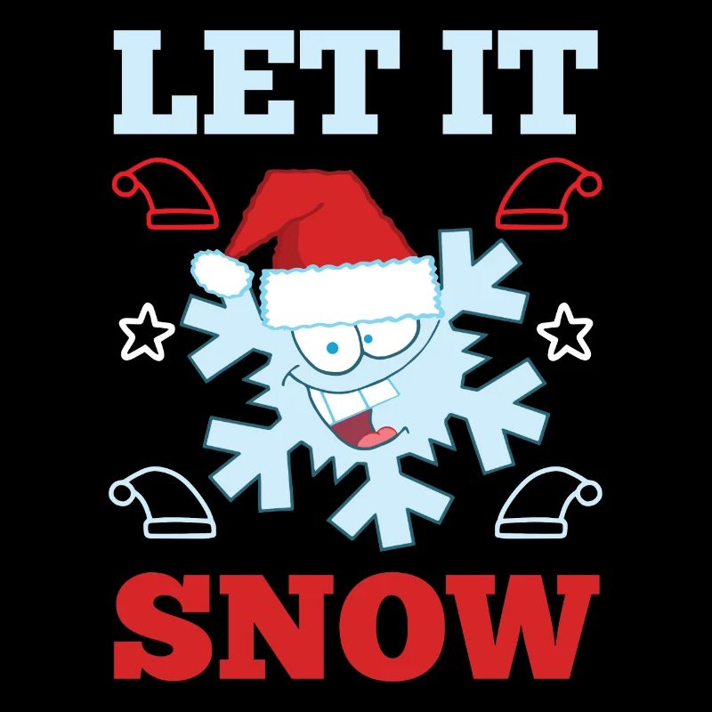 Cool Let It Snow Design flocon de neige de Noël