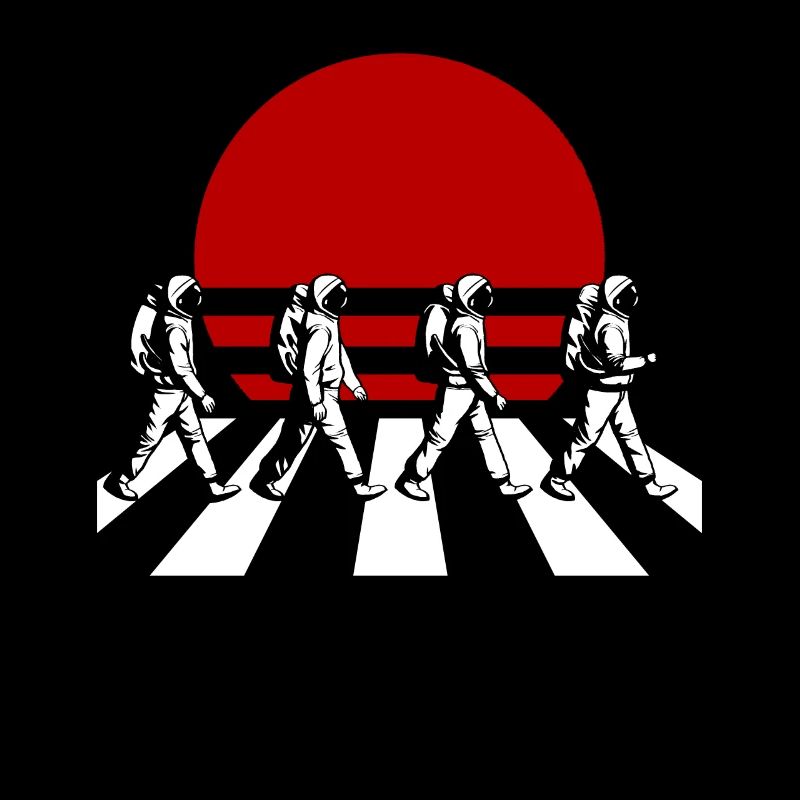 Astronauts Walking Shirt Space Planets Moon Explor
