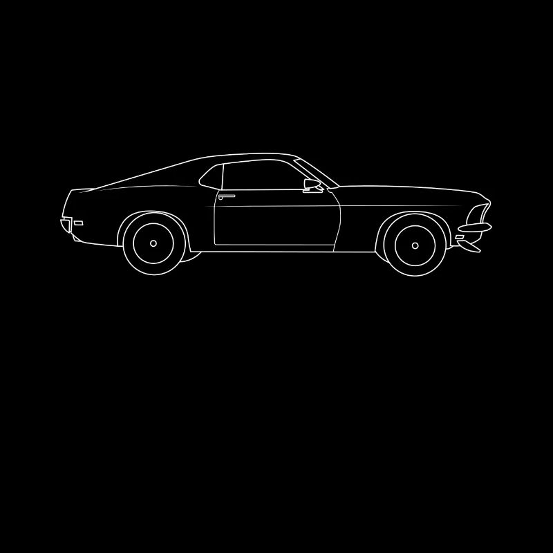 Oldtimer altes Auto Silhouette Rennauto v8 Turbo