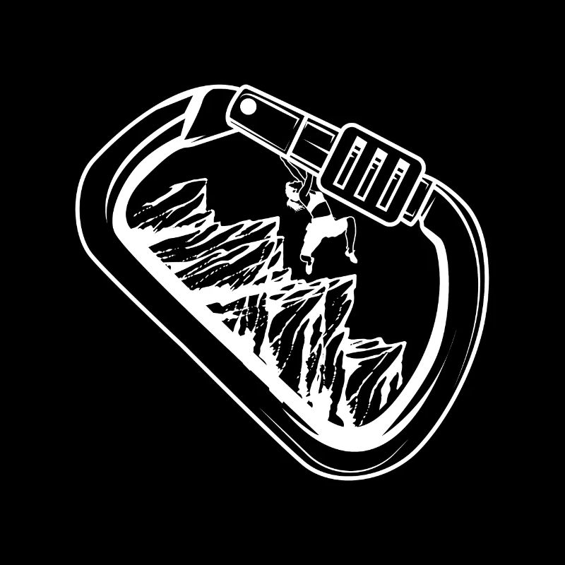 Snap hook climbing woman and boulderer gift