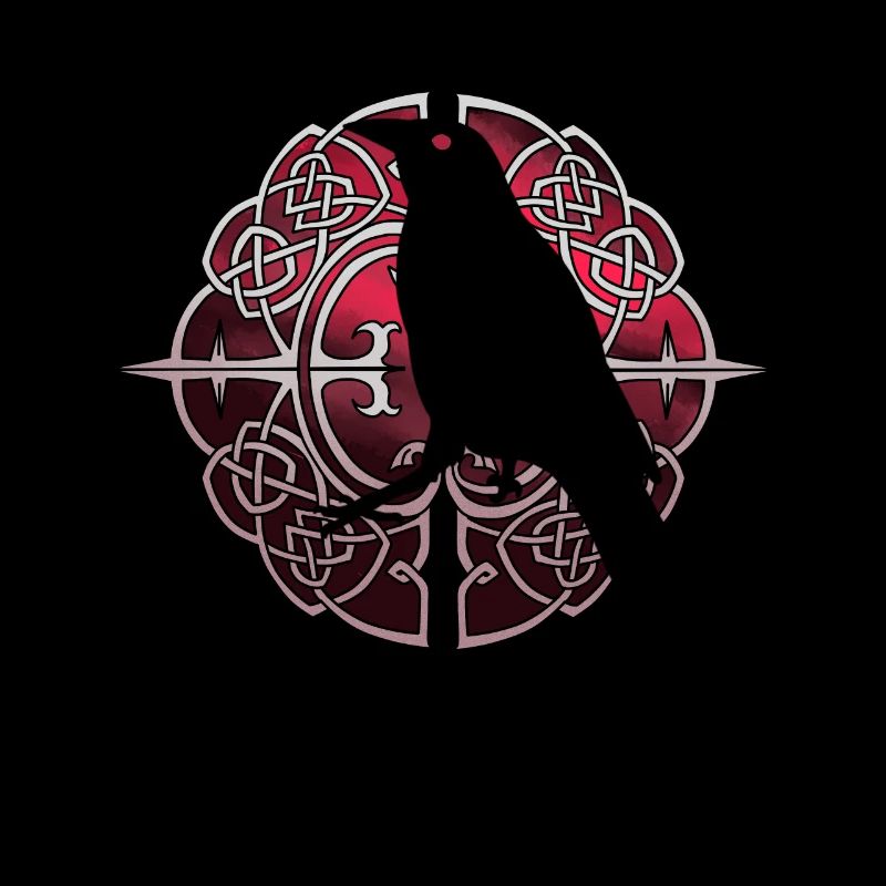 Impression de cadeau Viking cool impression oiseau corbeau nordique