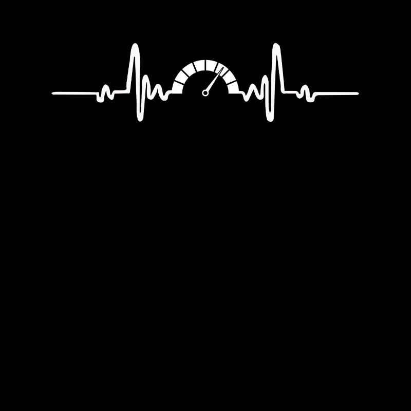 Car speedometer motorist heartbeat EKG pulse gift