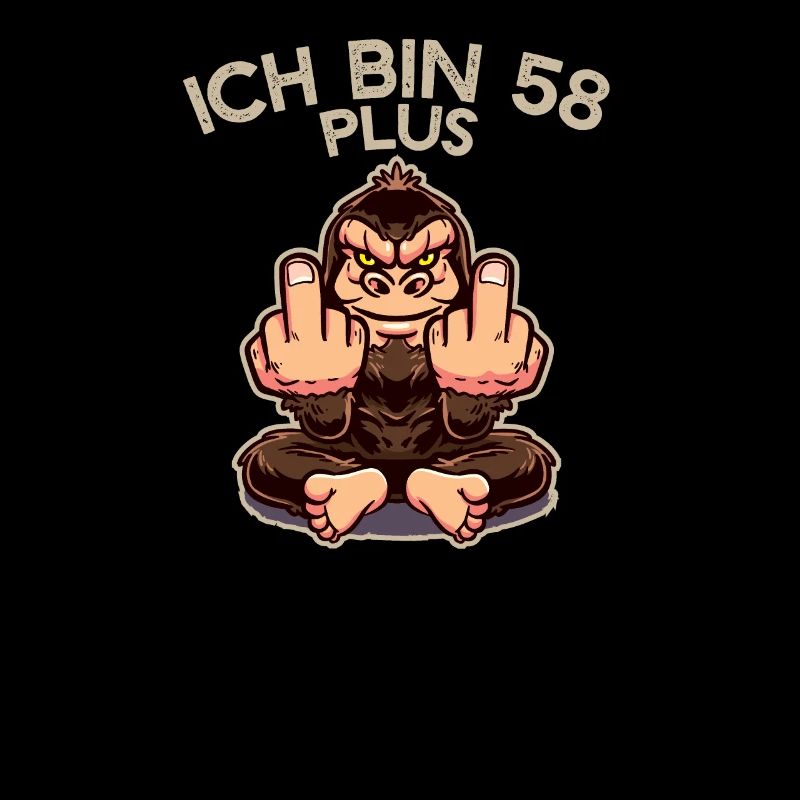 60. Geburtstag Mittelfinger Affe 60 Jahre Geschenk