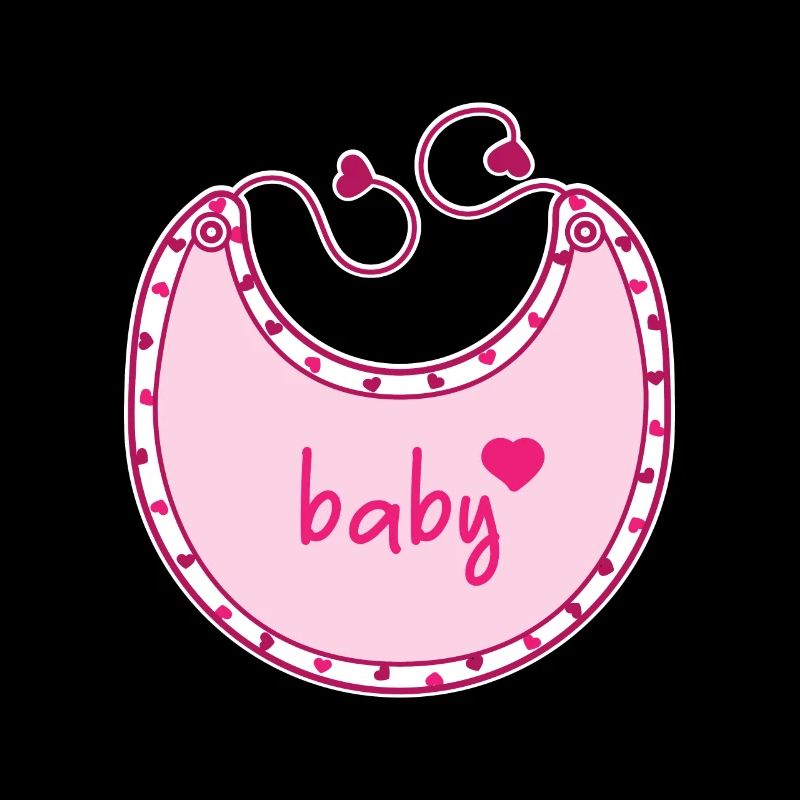 Bavoir bébé rose
