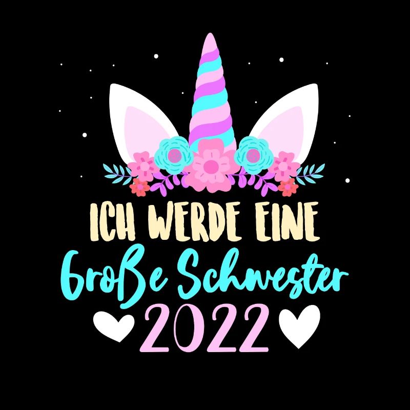 Kinder Ich werde Große Schwester 2022 Einhorn