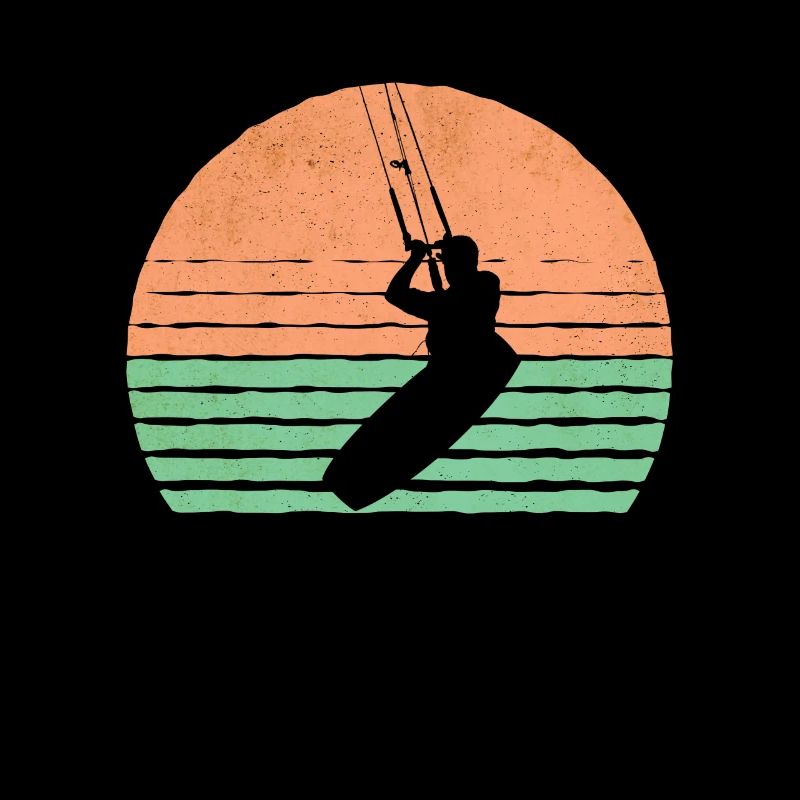 Retro Sunset Kite Surfer - Kitesurf Kitesurf