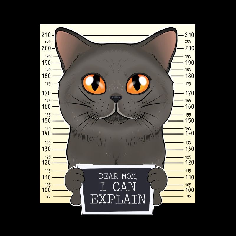 British Shorthair Cat Mom - Dear Mom I Can Explain