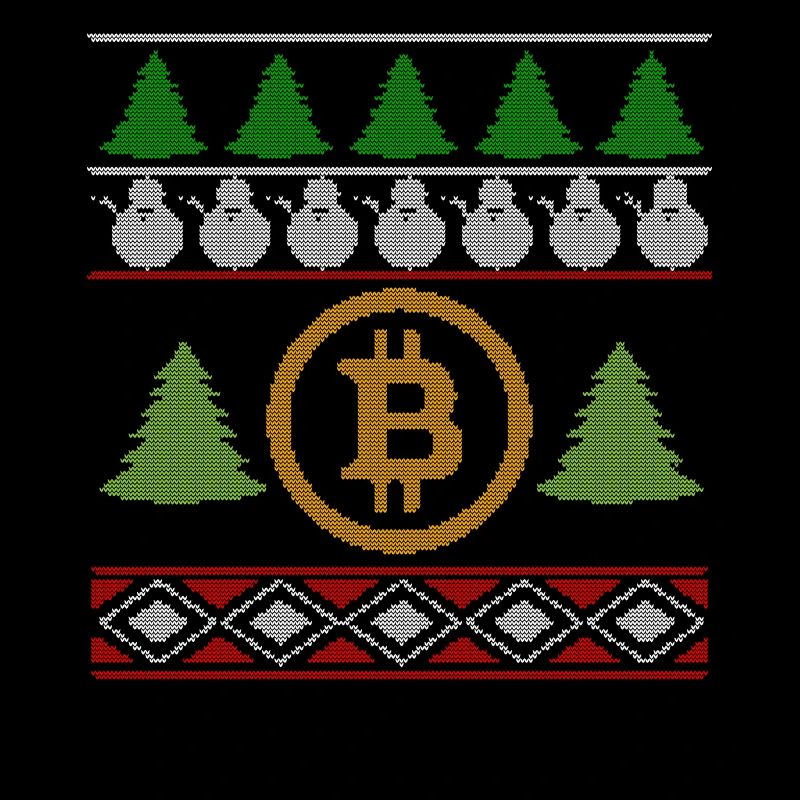 Drôle pull Noël Bitcoin Crypto Monnaie