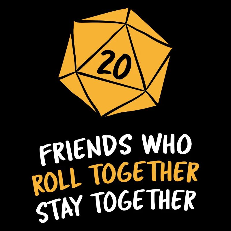 Gamer Beste Freunde Rollenspiel RPG D20 Geschenk