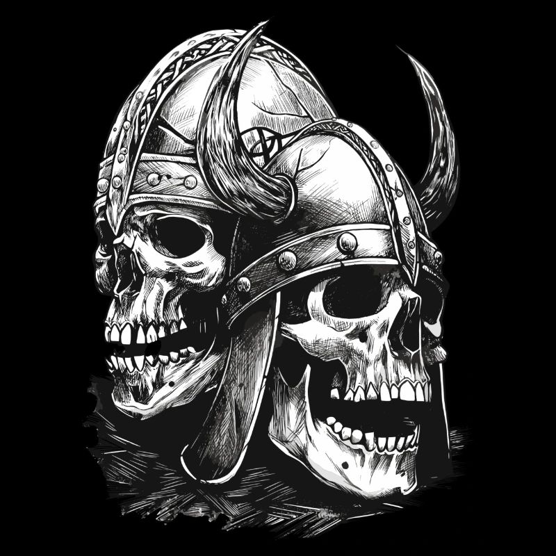 Viking 2 Skull - Vikings Viking Odin Valhalla