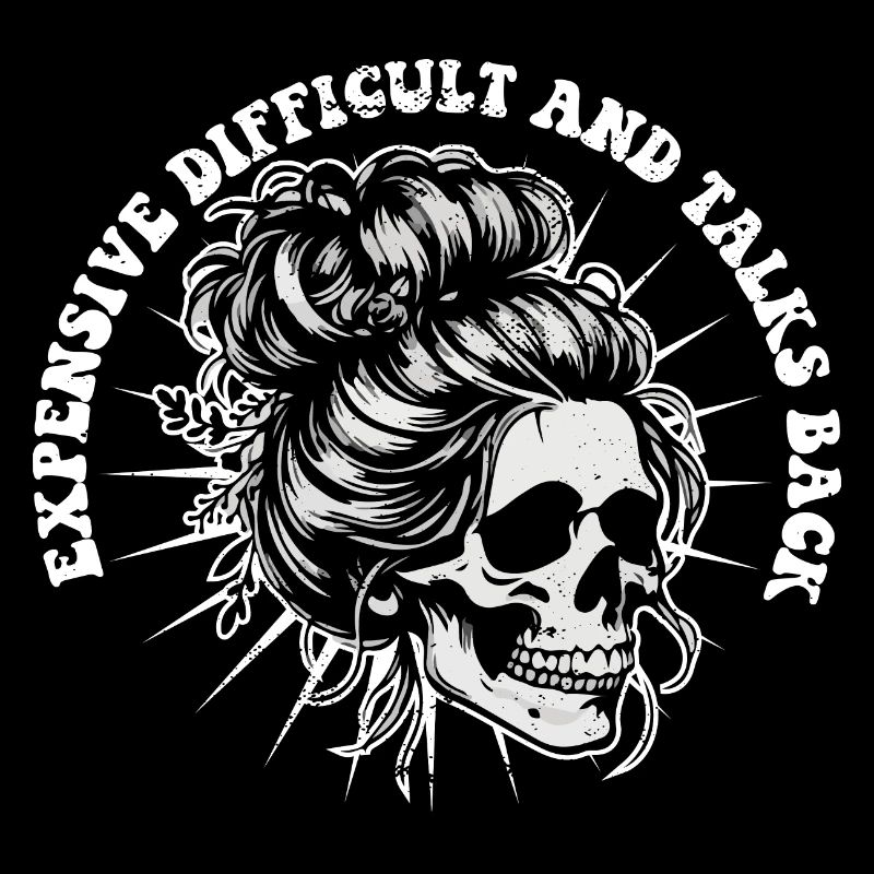 Skeleton Messy Bun Expensive Difficult And Talks
