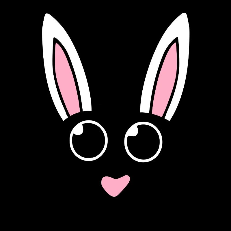 Visage de lapin de Pâques - mignon visage de lapin de Pâques