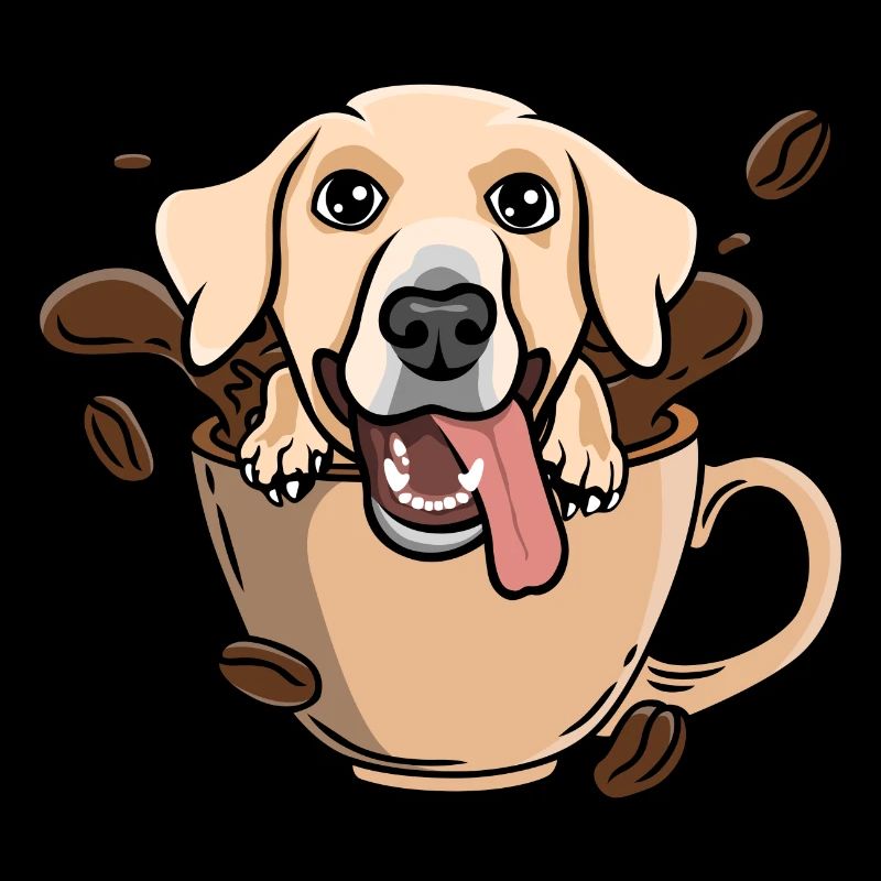 Labrador in coffee for coffee lovers