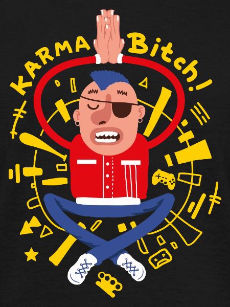 Meditating punk