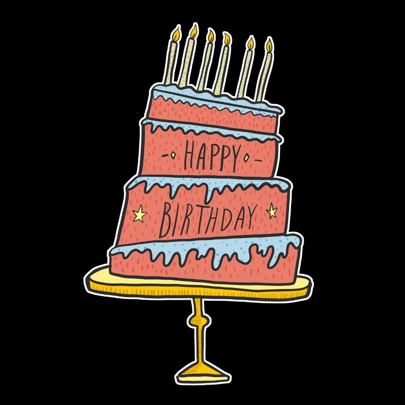T-shirt de gâteau d'anniversaire