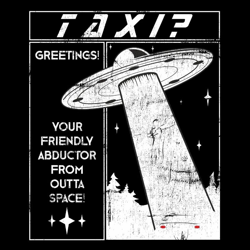 Alien taxi? Pirate de l'air drôle de l'espace