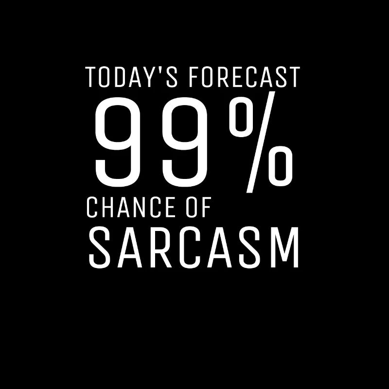 Prévisions actuelles 99% de chance de sarcasme drôle