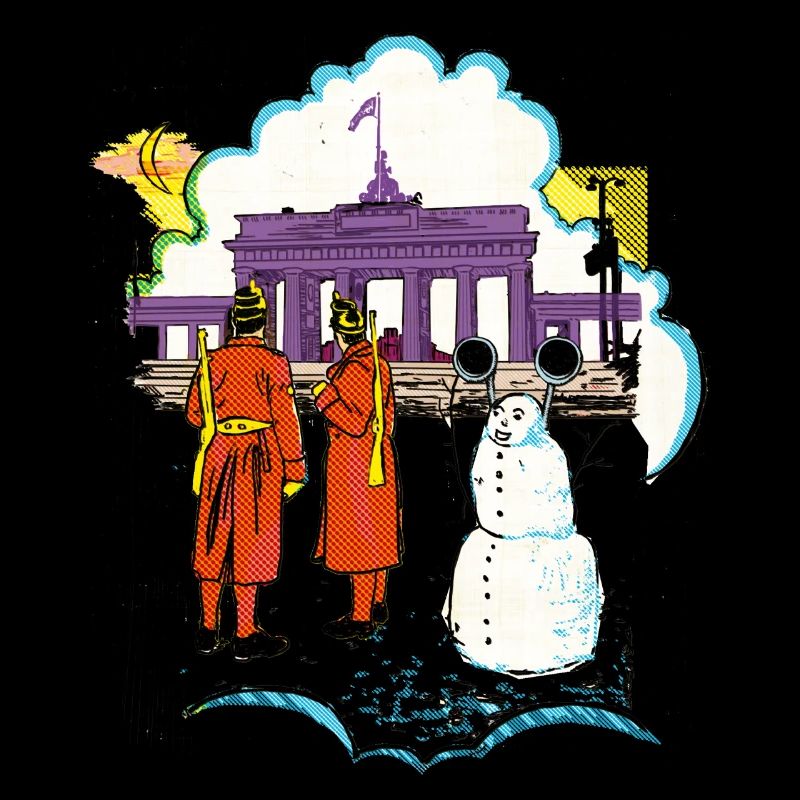 Brandenburger Tor Berlin Schneemann DDR