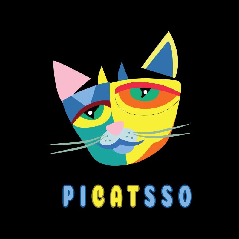Pi-Cat-Sso Picasso Cat Abstract Art Gift
