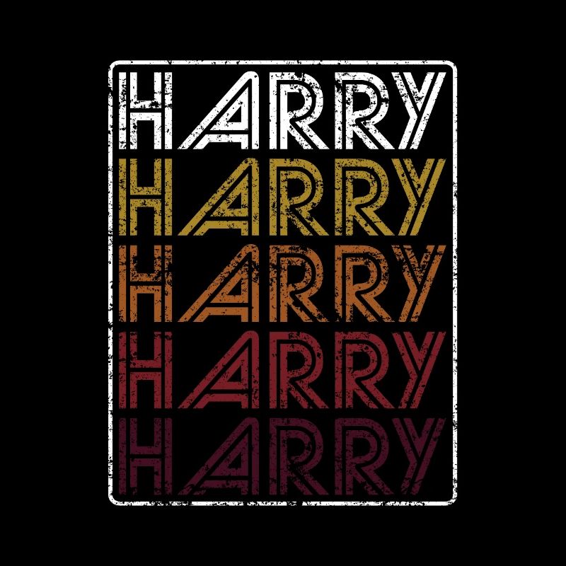 Harry Retro Wordmark Pattern Distressed Gift