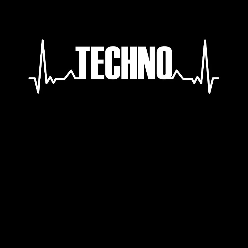 Techno Heartbeat Pulse ECG Rave Trance Gift