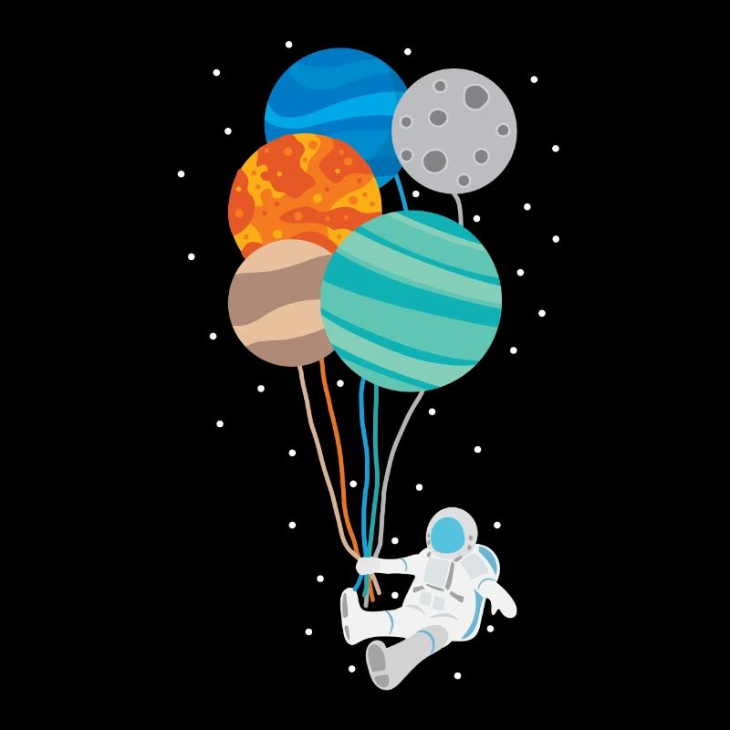 Astronaute Space Balloon Tshirt Science Fiction Tsh