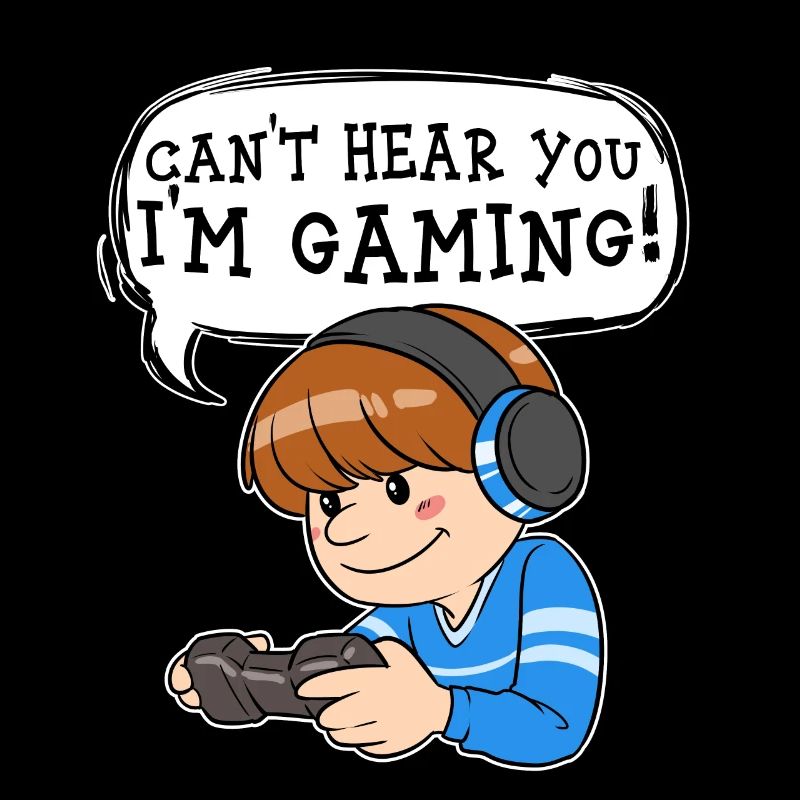 Gamer Boy Headset Nerd Gaming Video Game PC