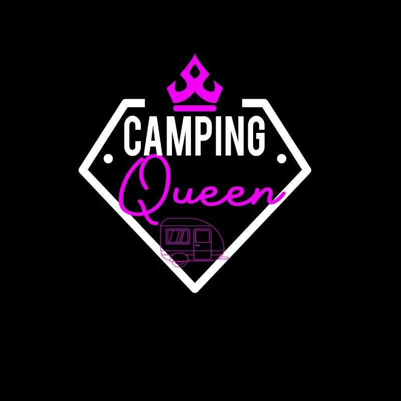 A Cute Camping Tee For Campers "Camping Queen"