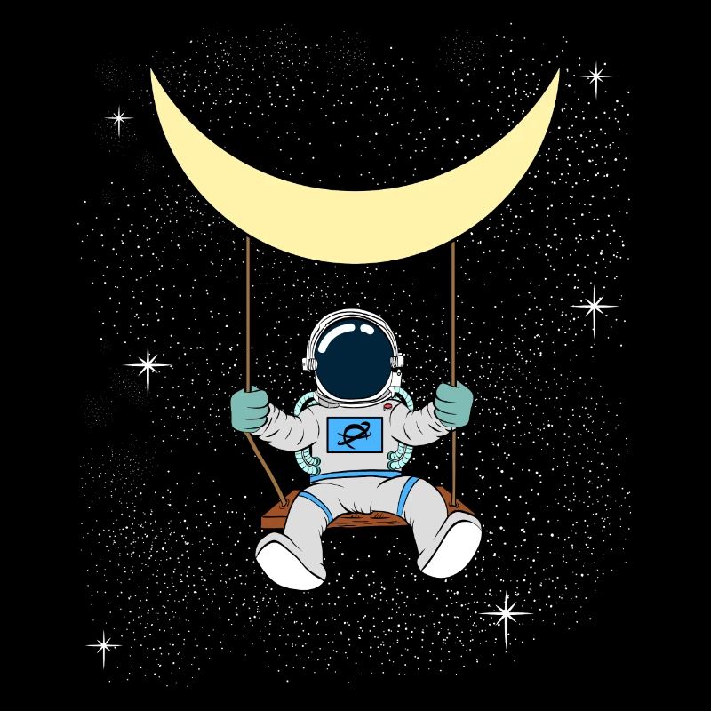 Outer space space astronaut swing on the moon space