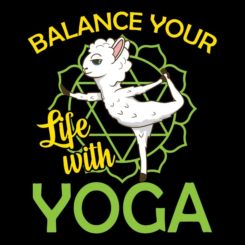 Yoga Schaf Bunt Spruch