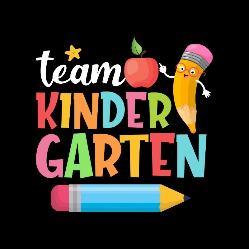 Team Kindergarten Stift Kinder Lehrerin Vorschule