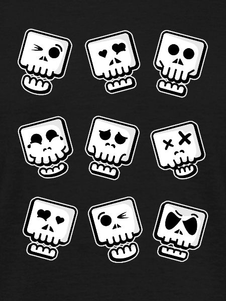 Funny Skulls Emoticon Skull