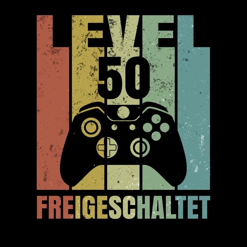 Level 50 freigeschaltet Geburtstagsshirt Geschenk