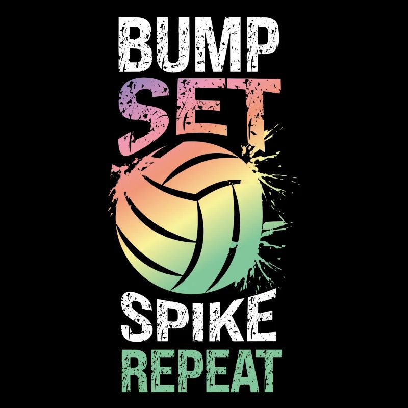 Volleyball Player Team Bump Set