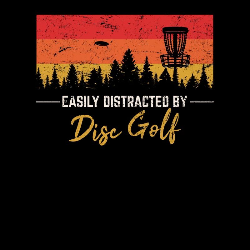 Easily Distracted By Disc Golf Funny Frisbee Golf