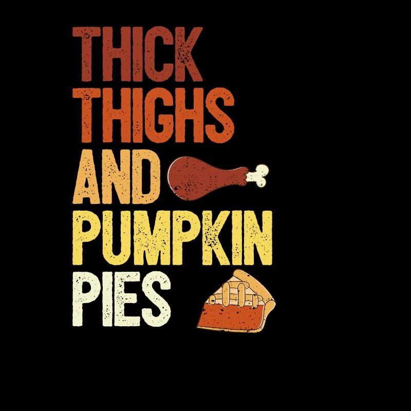 Thick Thighs Pumpkin Pie Fun Thanksgiving