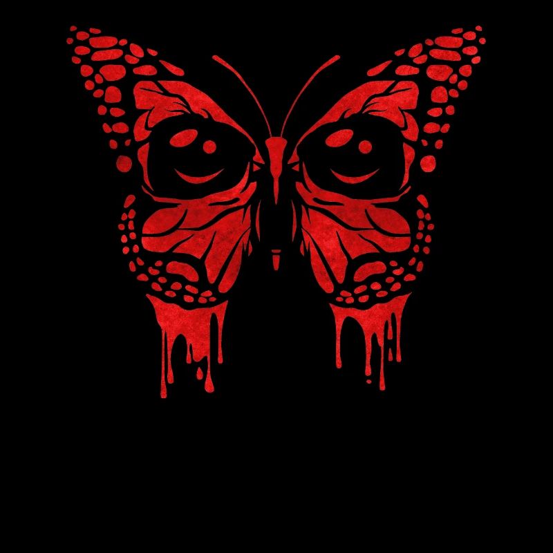 Zombiecore Aesthetics Gothic Zombie Red Schmetterlin