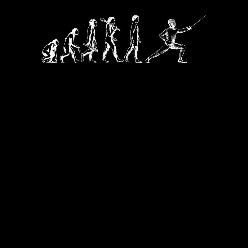 Lustiges Fechten Evolution Kampf Sport Fechter Epee