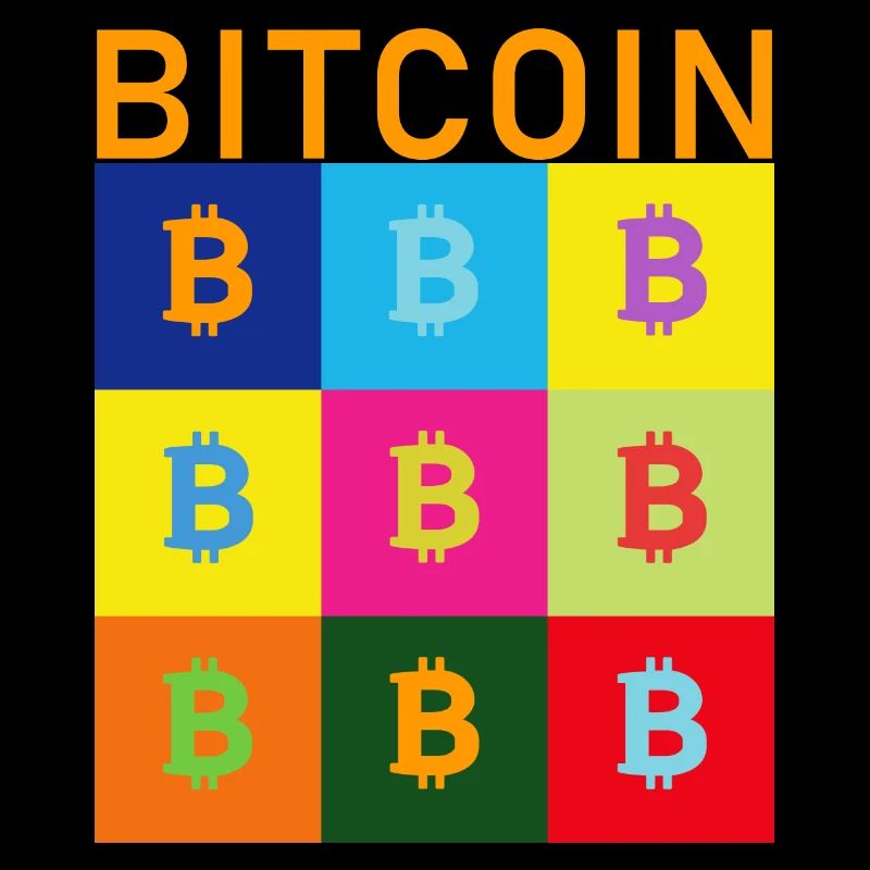 Bitcoin PopArt orange