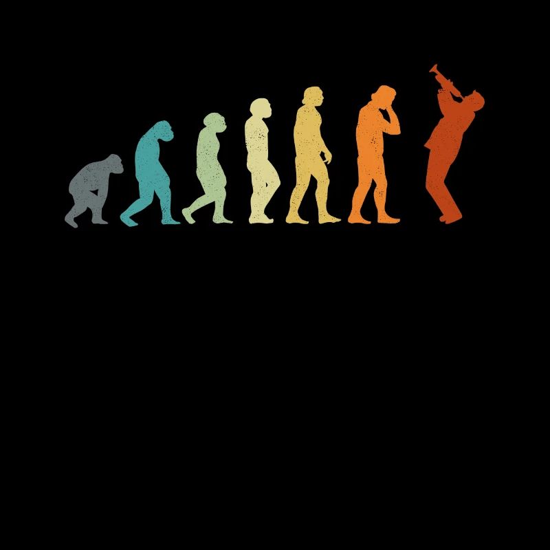 Trumpet Player Evolution Retro