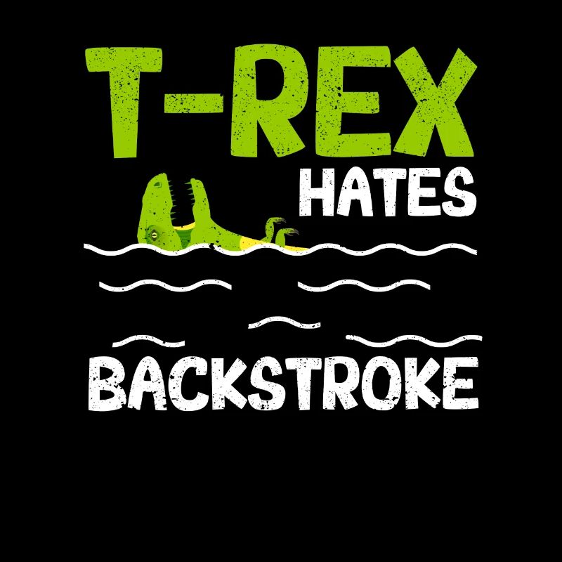 T-Rex hasst Rückenschwimmen Lustiger Schwimmer