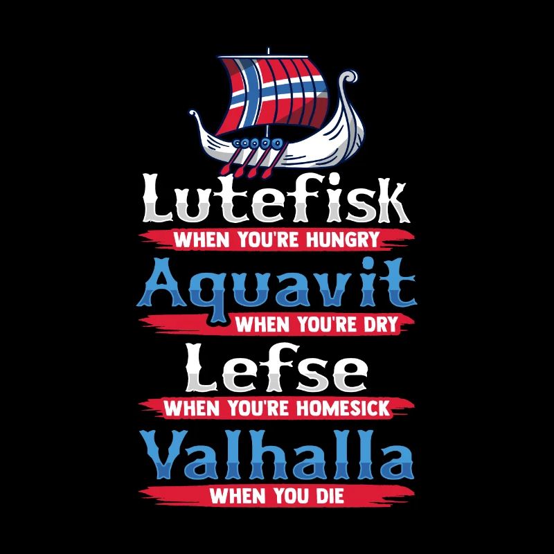 Lutefisk Aquavit Lefse Valhalla Design