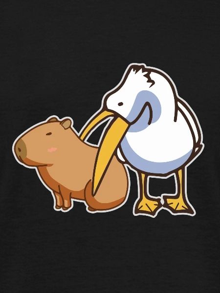 Pelican Tries to Eat Capybara Funny Cute Kawaii