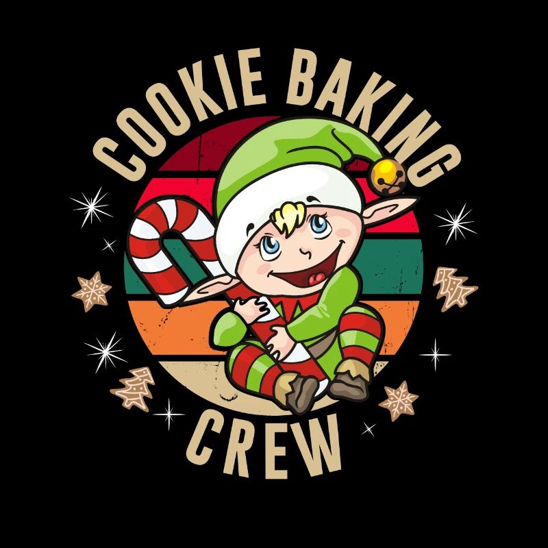Équipe de cuisson de biscuits cadeau de Noël