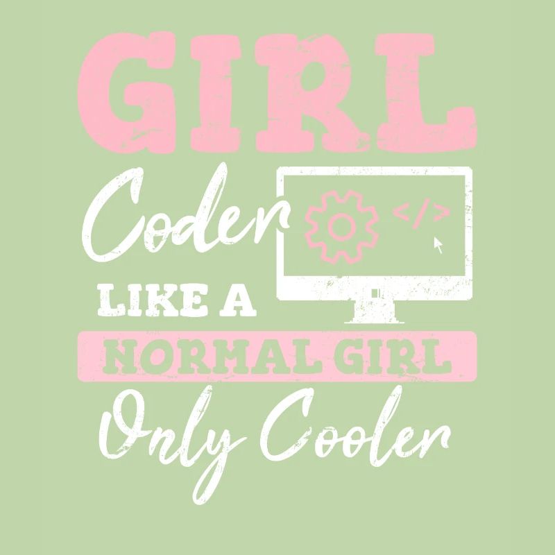 Drôle de fille Codeur Code de programmation informatique Développement Web