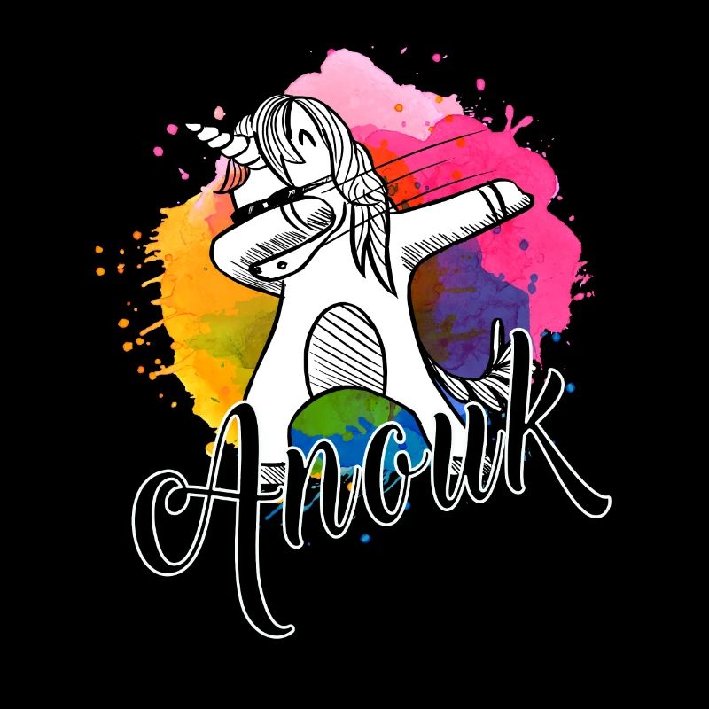 ANOUK - Beautiful name with dabbing unicorn