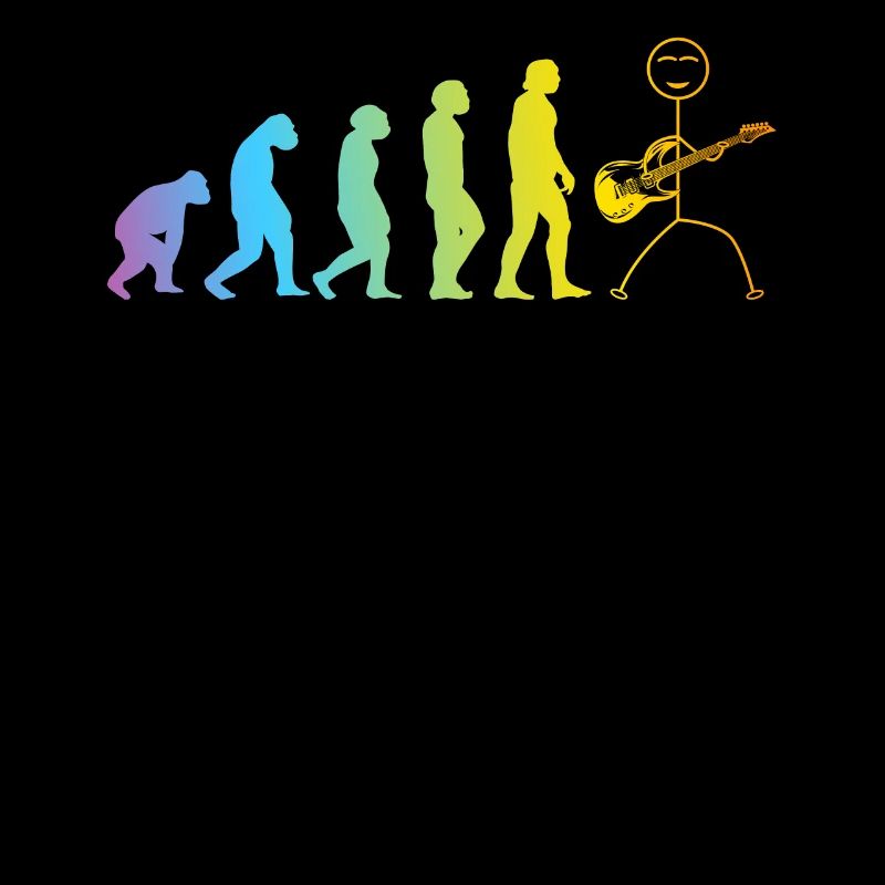 Guitar Player Evolution - Stick Figure Electric Gu