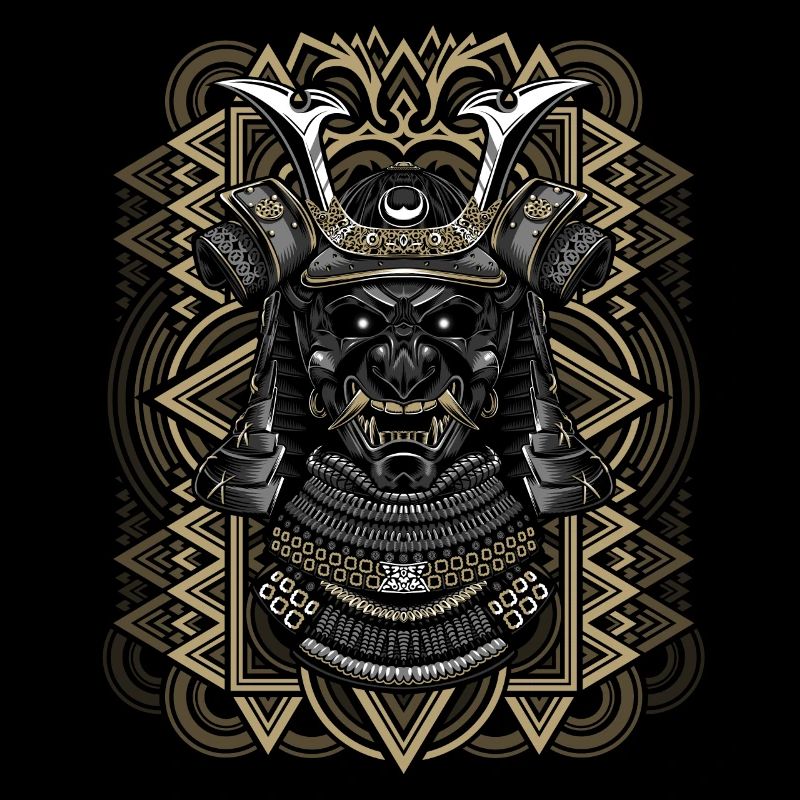 Golden samurai mask